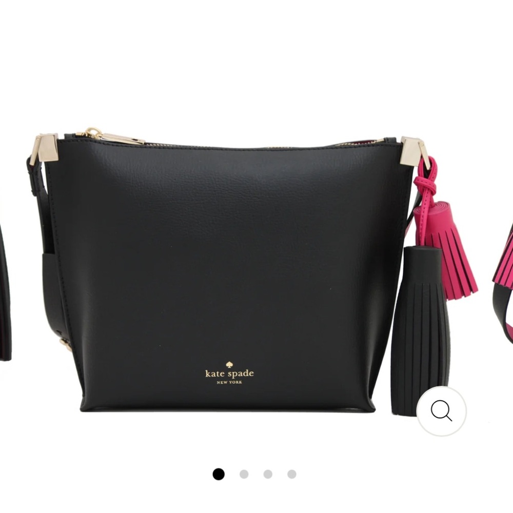 Kate Spade Foster Court Pepper Bag - Black/sweetheart pink - matching wallet